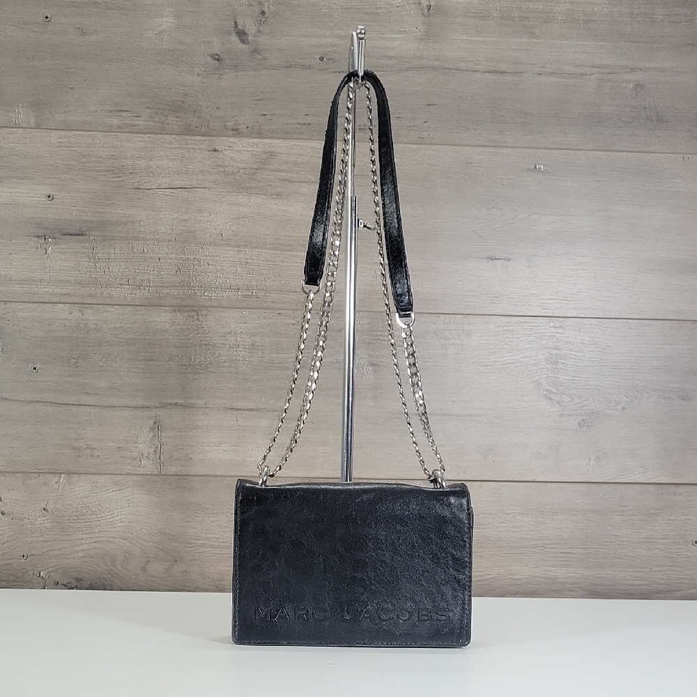 Marc Jacobs Black Leather Chain-Strap Shoulder Bag